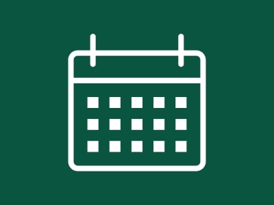 calendar logo with green background