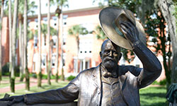 John B. Stetson's bronze statue on the DeLand campus.